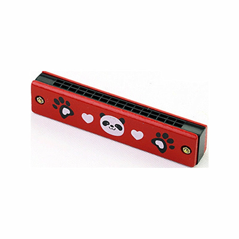 Kids Harmonica Wooden Double Row Blowable Toys - Montessori Vision