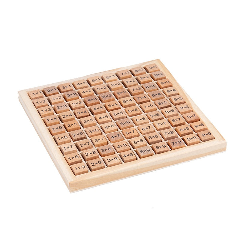 Multiplication Table Math Arithmetic Kids Wooden Toys - Montessori Vision