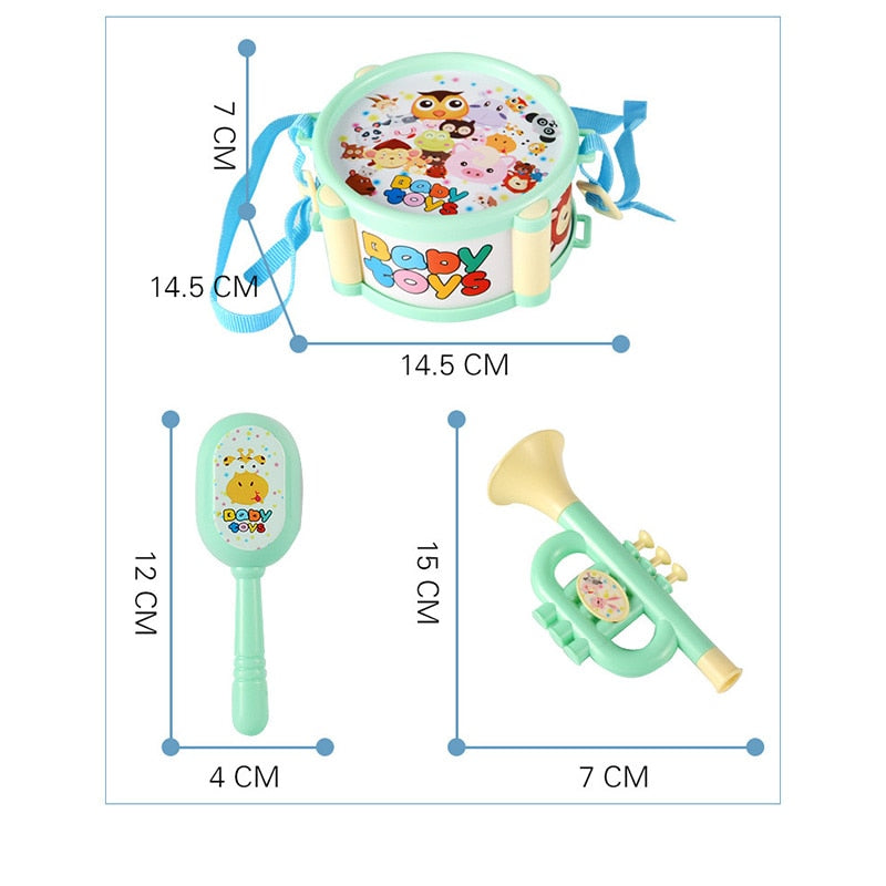 Drum Trumpet Baby Toy - Montessori Vision