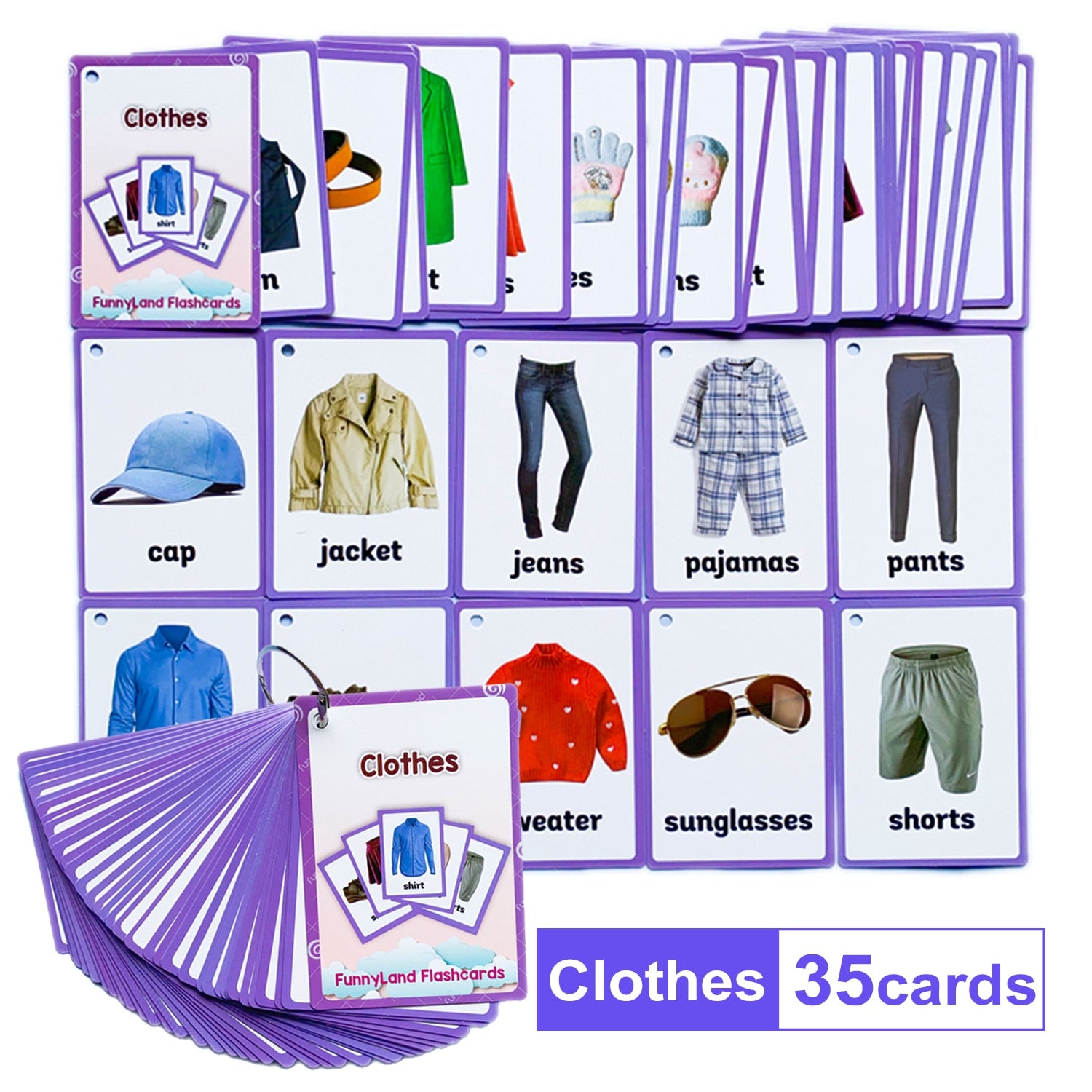 Baby English Learning Word Table Flashcard Toys - Montessori Vision