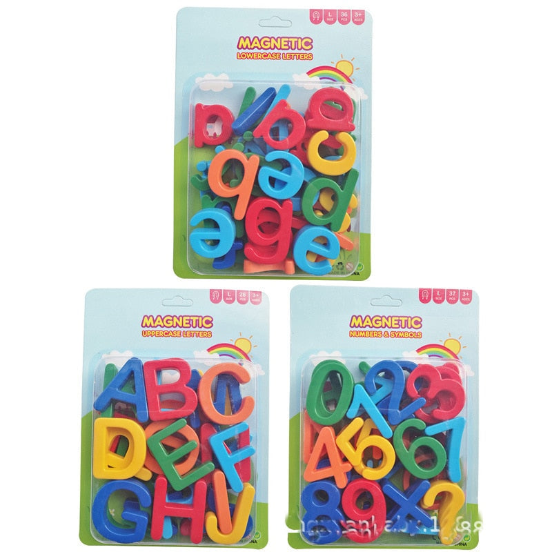 29 Lettere minuscole in legno, lettere magnetiche, magneti alfabetici per  giocattoli in legno per bambini, magneti per lettere, materiali montessori,  alfabeto inglese -  Italia