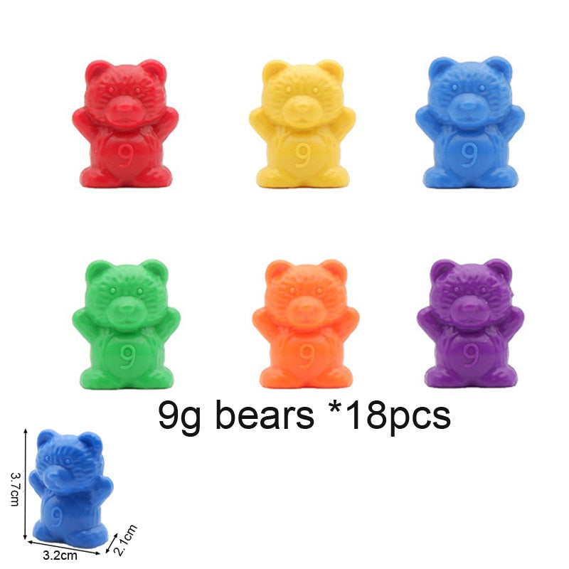 Rainbow Weight Counting Bear With Stacking Cups - Montessori Vision