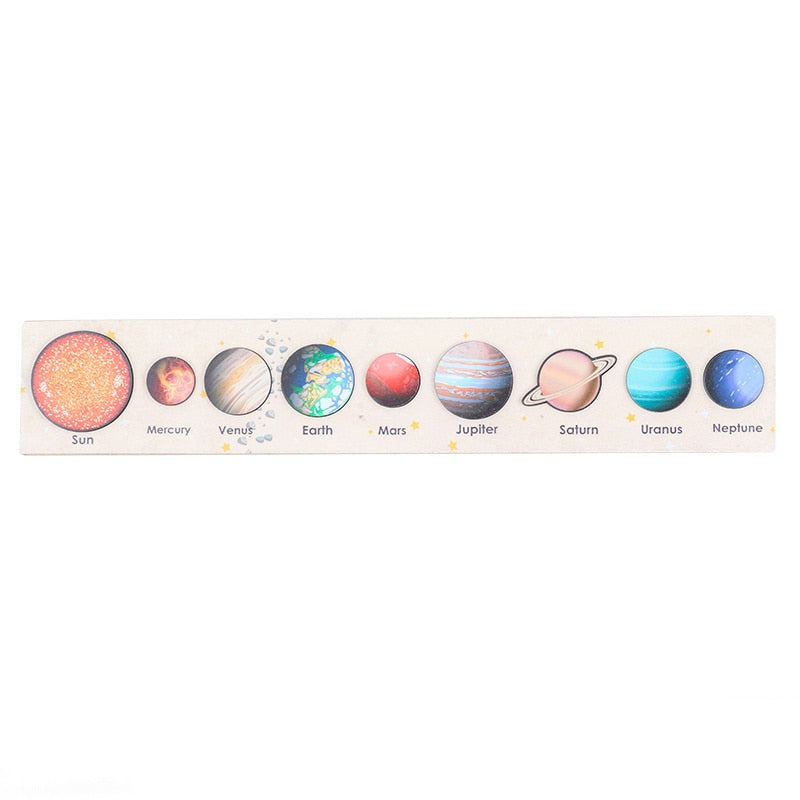 Earth Sun Solar System Planets Wooden Toys - Montessori Vision
