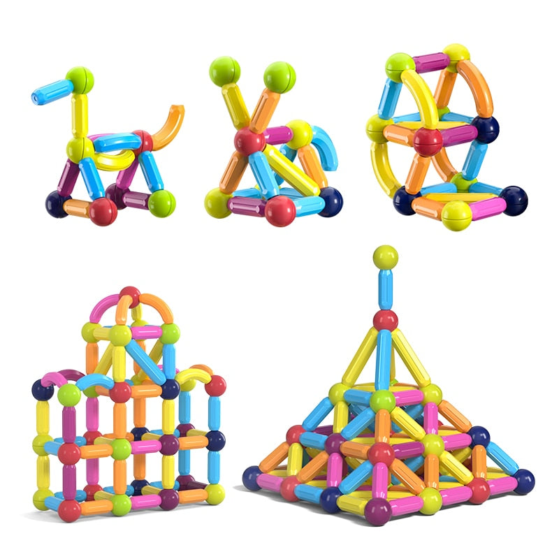 Magnetic Balls Stick Building Blocks Toys - Montessori Vision