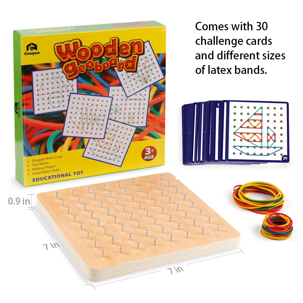 Wooden Geoboard - Montessori Vision