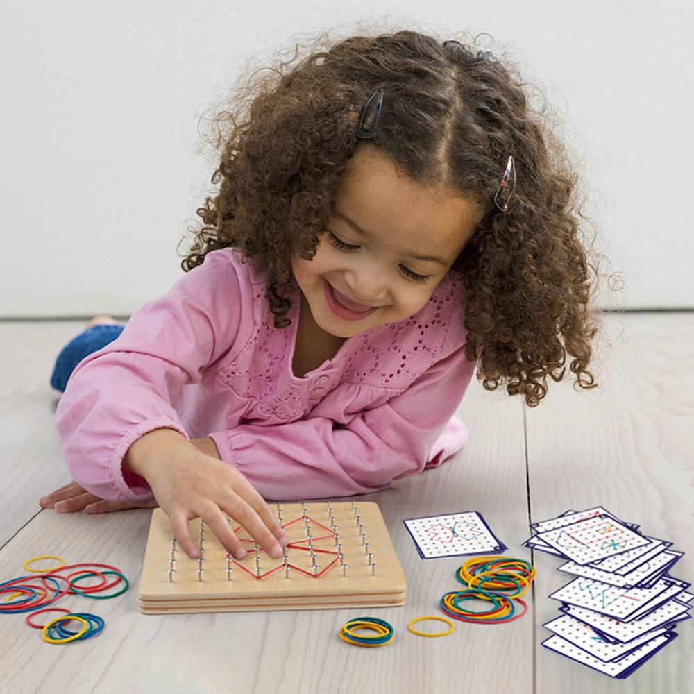 Wooden Geoboard - Montessori Vision
