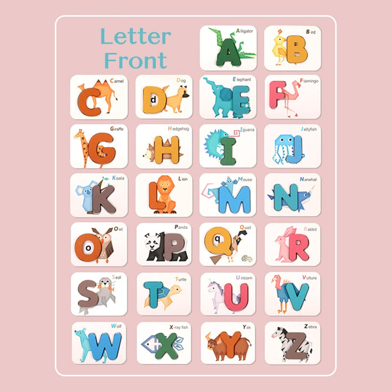 Animal Matching with alphabet Puzzle - Montessori Vision