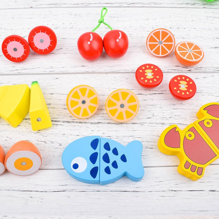 Montessori Cutting Fruit Vegetable Play Toy - Montessori Vision