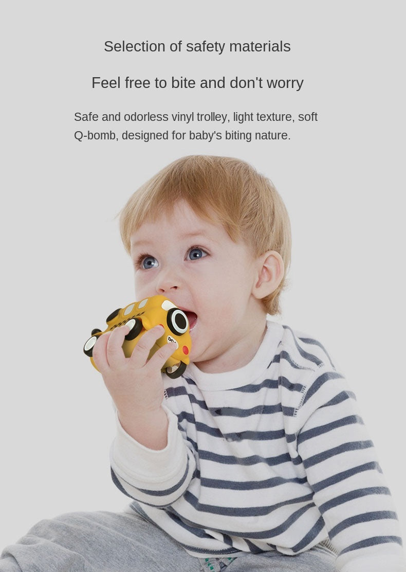 Soft Rubber Animal Car - Inertia Kids Car | Montessori Vision