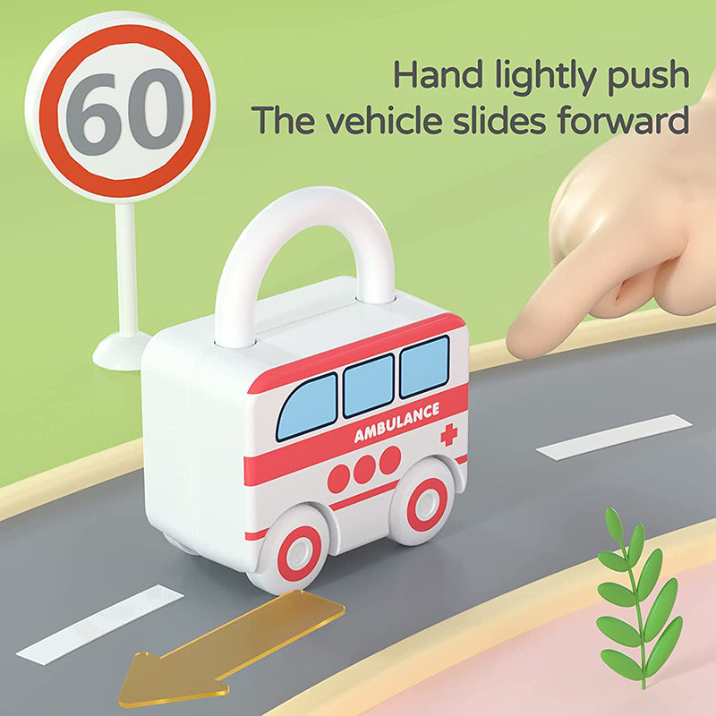 Number Learning Toy Car - Lock & Key Toy Car | Montessori Vision