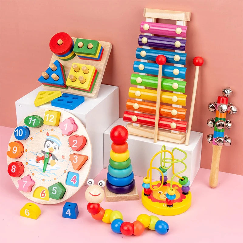 Montessori Educational Wooden Toy Set: Nurturing Young Minds Through Play