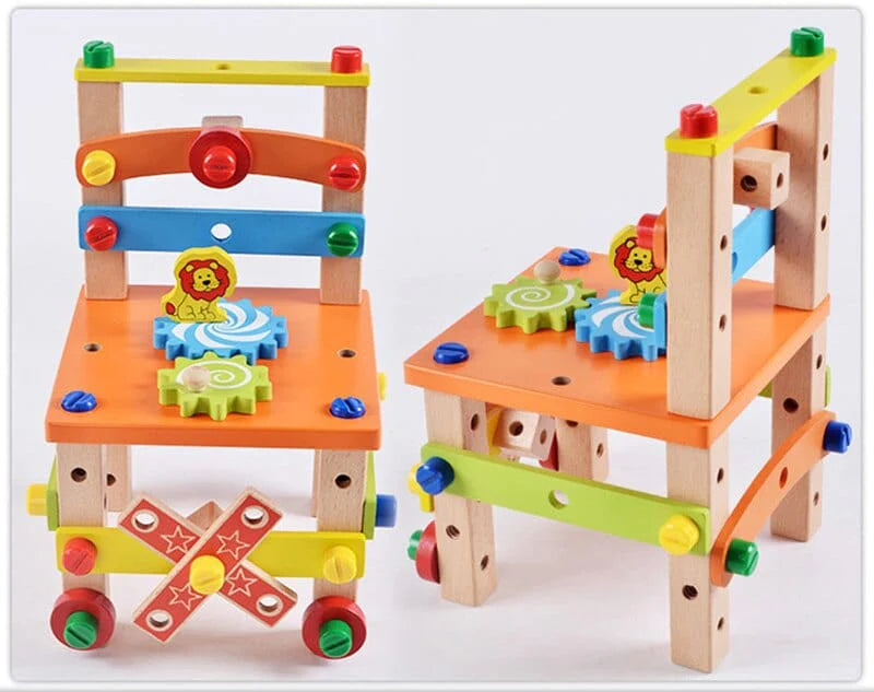Montessori Build-A-Chair Educational Toy: Crafting Future Innovators
