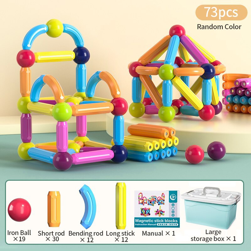 Magnetic Balls Stick Building Blocks Toys - Montessori Vision