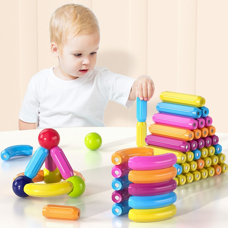 Magnetic Balls Stick Building Blocks Toys - Montessori Vision