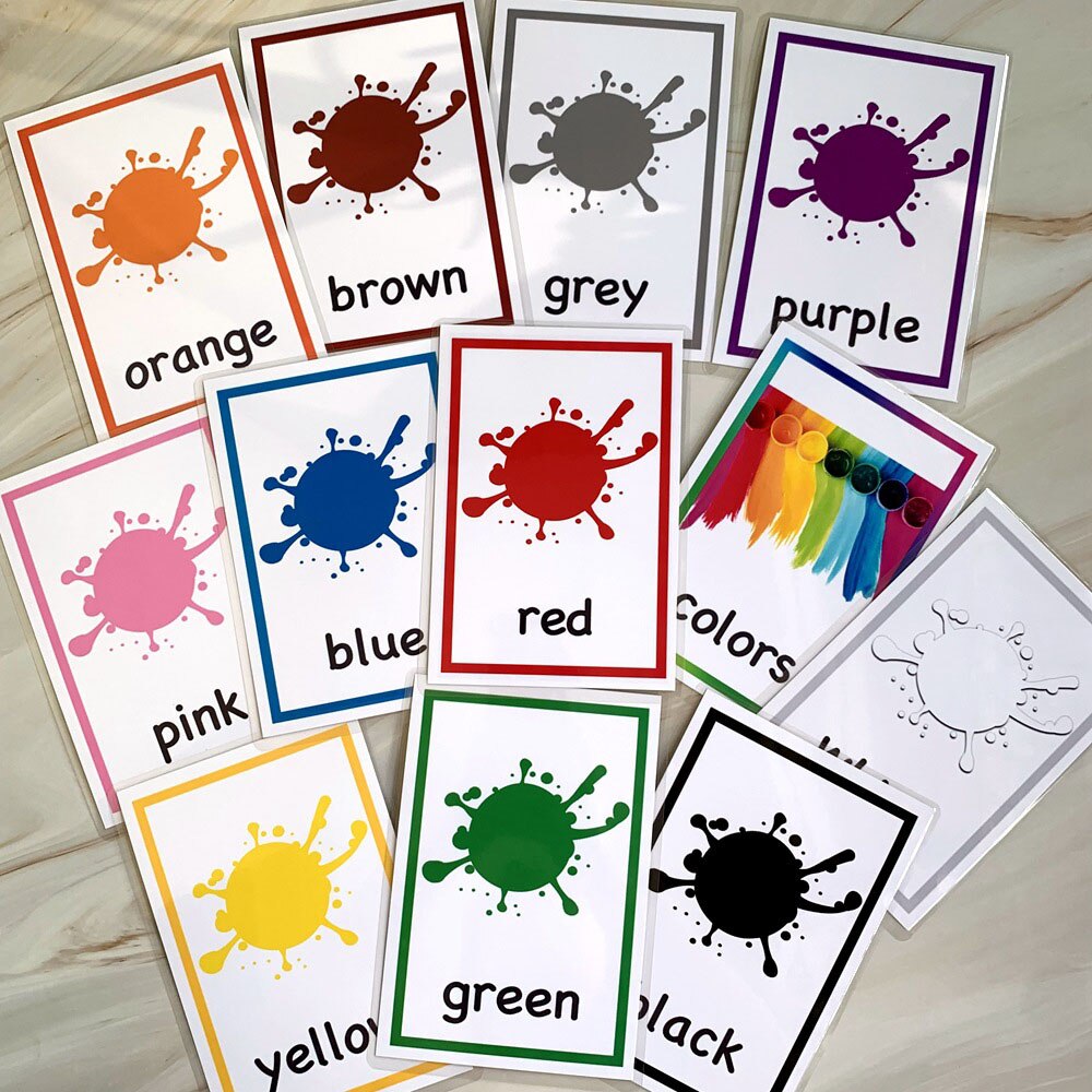 Kids English Learning Word Cards Toys - Montessori Vision