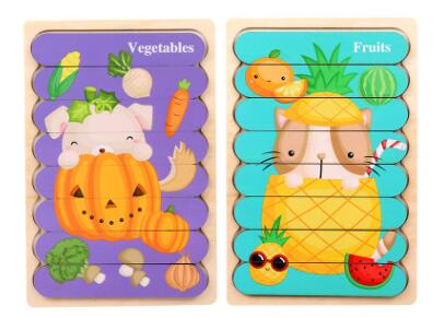 Double-Sided Strip 3D Puzzles Baby Toy - Montessori Vision