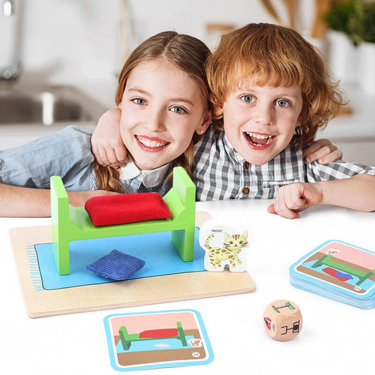Montessori learning match brick sensory puzzle toy - Montessori Vision
