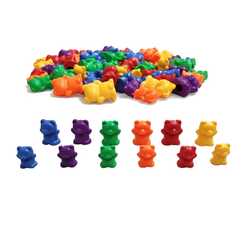 Rainbow Weight Counting Bear With Stacking Cups - Montessori Vision