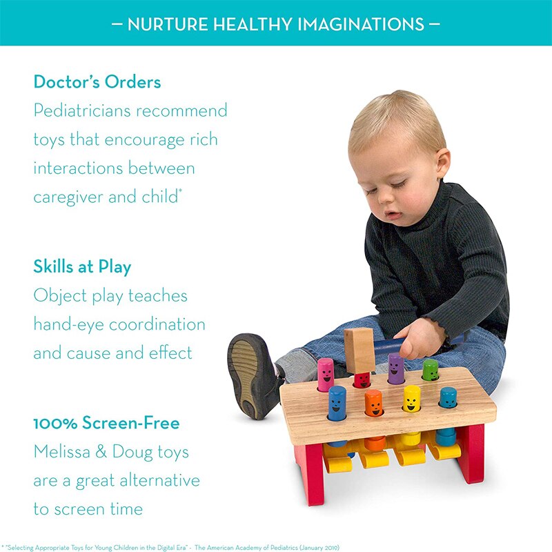 Children's Fun Beat Table Wooden Toys - Montessori Vision