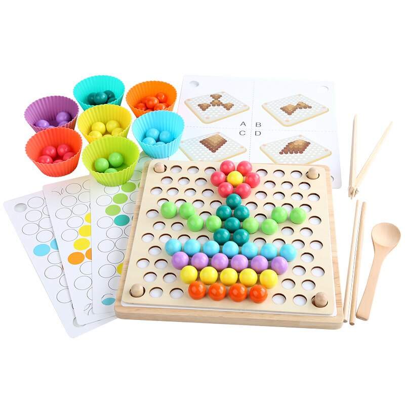 Hands Brain Training Clip Beads Toys - Montessori Vision