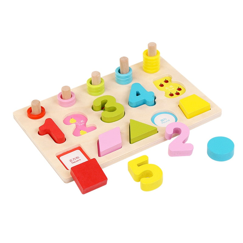 3D Wooden Montessori Arithmetic Building Block Toy - Montessori Vision