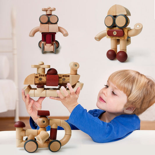 Preschool Magnetic Blocks Brain Game - Montessori Vision