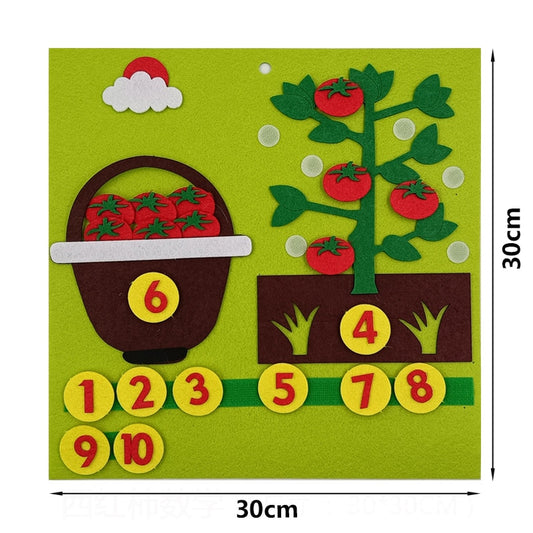 Kids Felt Finger Numbers Math Toy - Montessori Vision