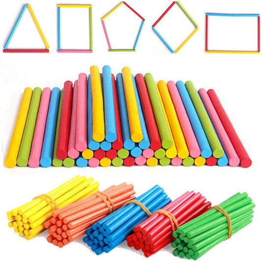 Colorful Bamboo Counting Sticks - Montessori Vision