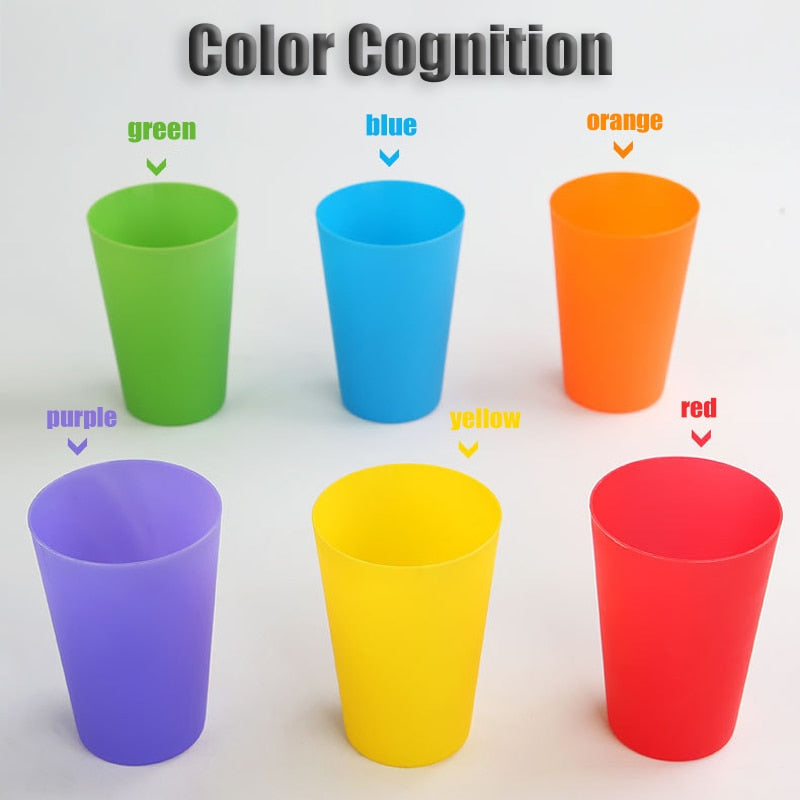 Stacking Cup Game Toys With Card - Montessori Vision