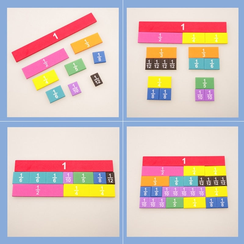 Rainbow Fraction Cube - Montessori Vision