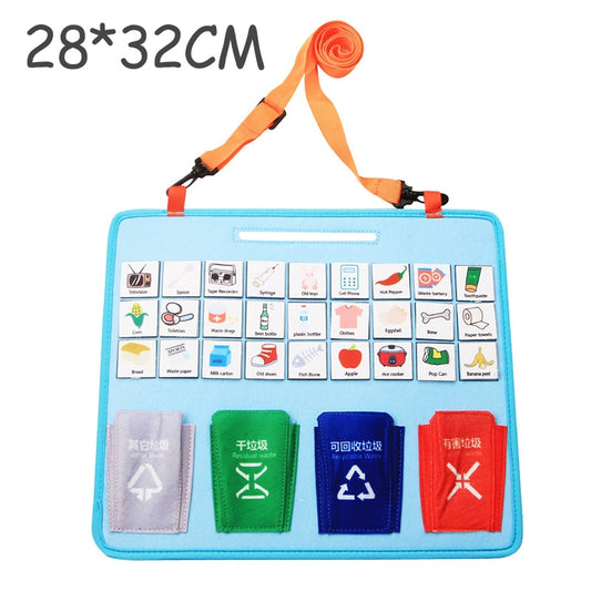 Kids Busy Board Montessori Material Felt Toy - Montessori Vision