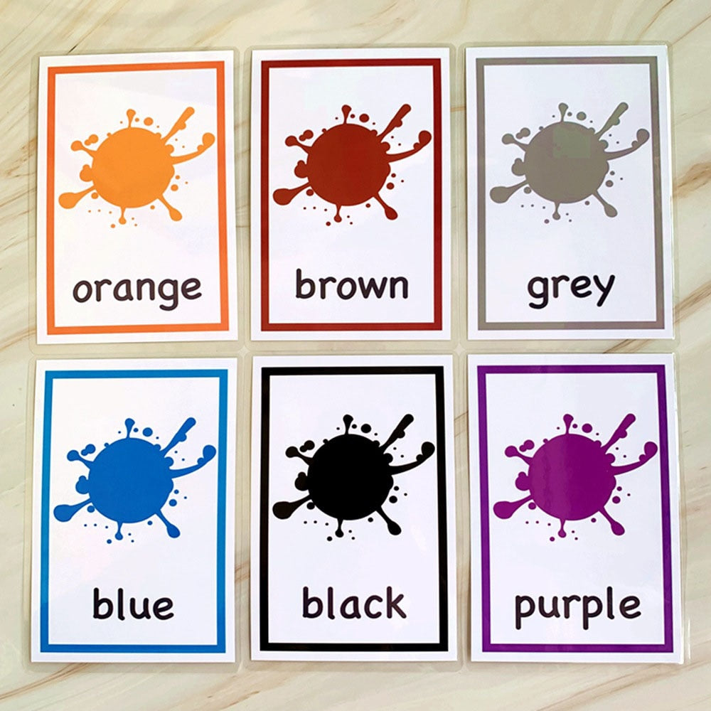 Kids English Learning Word Cards Toys - Montessori Vision