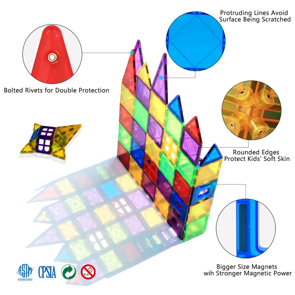Magnetic Construction Building Blocks Sets - Montessori Vision