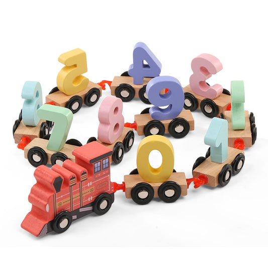 Intelligence Assembling Wooden Blocks Train Toy - Montessori Vision