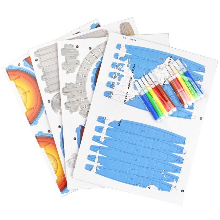 Planet Earth painting coloring Globe Toy – Montessori Vision