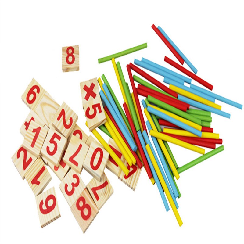 Blocks Counting Sticks Education Wooden Toys - Montessori Vision