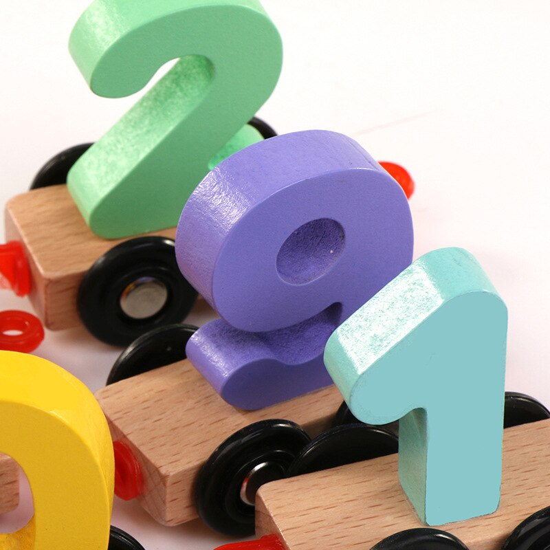 Intelligence Assembling Wooden Blocks Train Toy - Montessori Vision