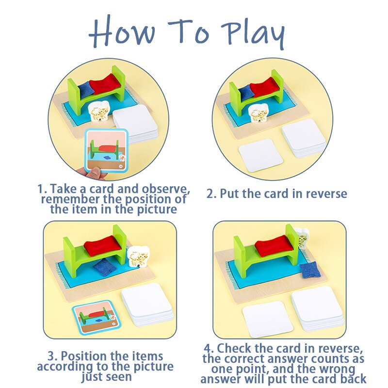 Montessori learning match brick sensory puzzle toy - Montessori Vision