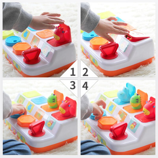 Pop-Up Shape Animals Baby Toys - Montessori Vision