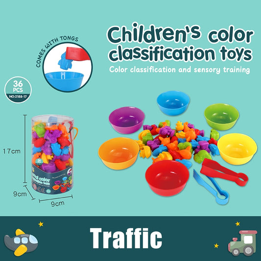 Kid Animal Cognition Rainbow Matching Game - Montessori Vision