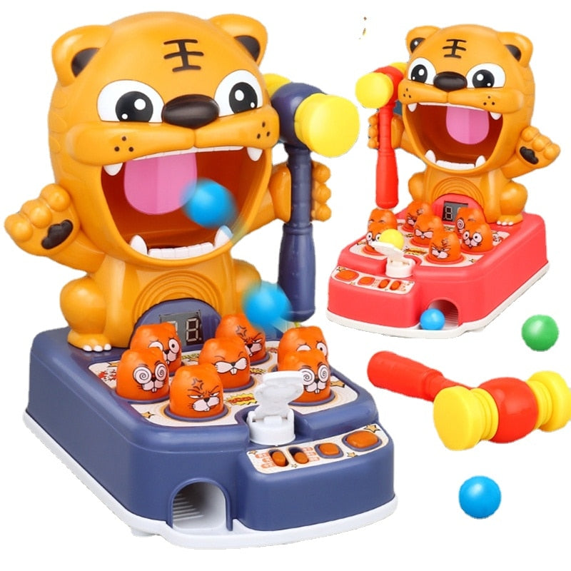 Animal Percussion Toy Tiger With Hammer - Montessori Vision