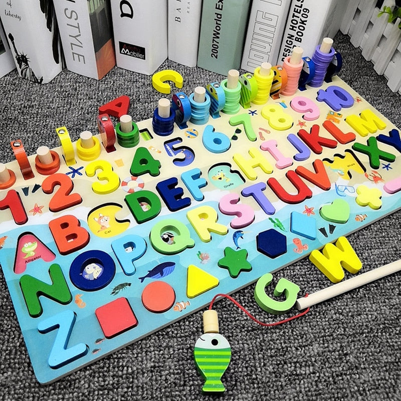 3D Wooden Montessori Arithmetic Building Block Toy - Montessori Vision