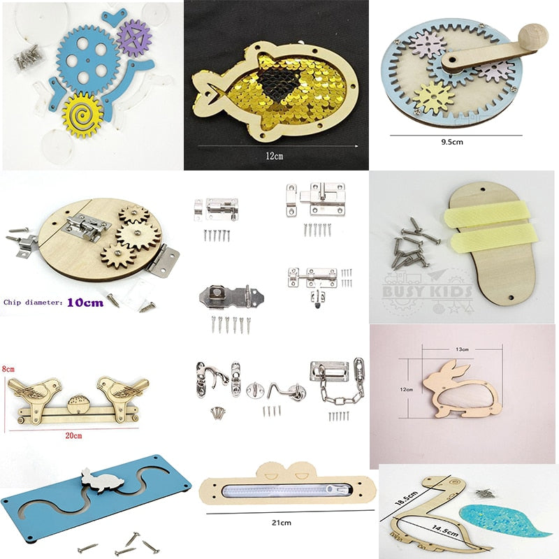 Children Lock Busy board Parts Educational Toys - Montessori Vision