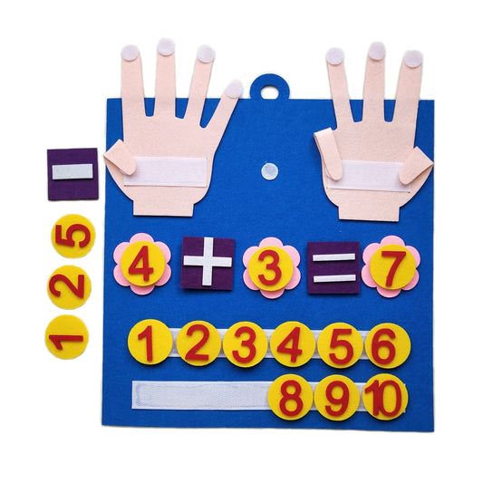 Kids Felt Finger Numbers Math Toy - Montessori Vision