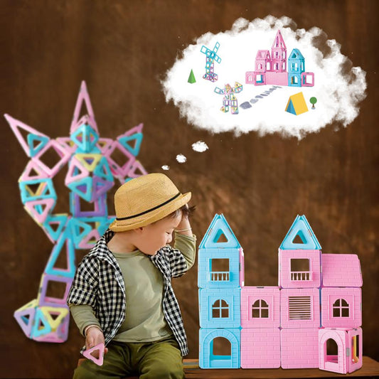 Magnetic Tiles Castle Building Blocks - Montessori Vision