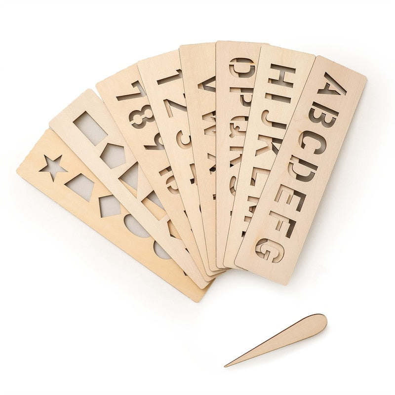 Word Spelling Letter Number Groove Writing Board - Montessori Vision