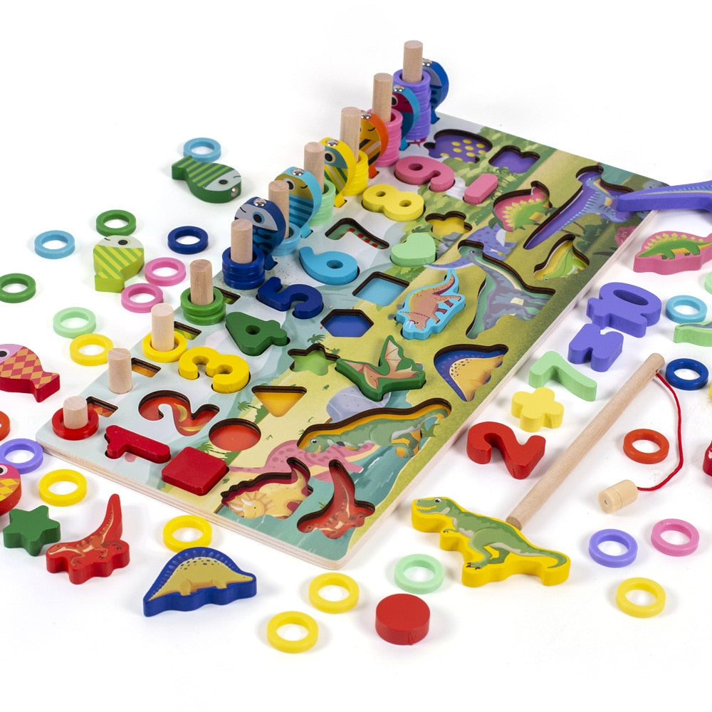 3D Wooden Montessori Arithmetic Building Block Toy - Montessori Vision