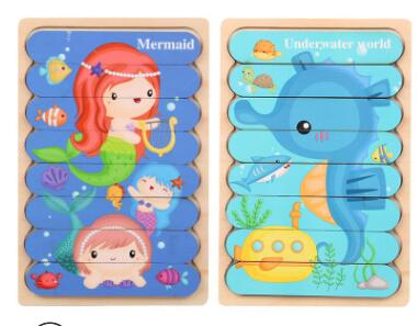 Double-Sided Strip 3D Puzzles Baby Toy - Montessori Vision