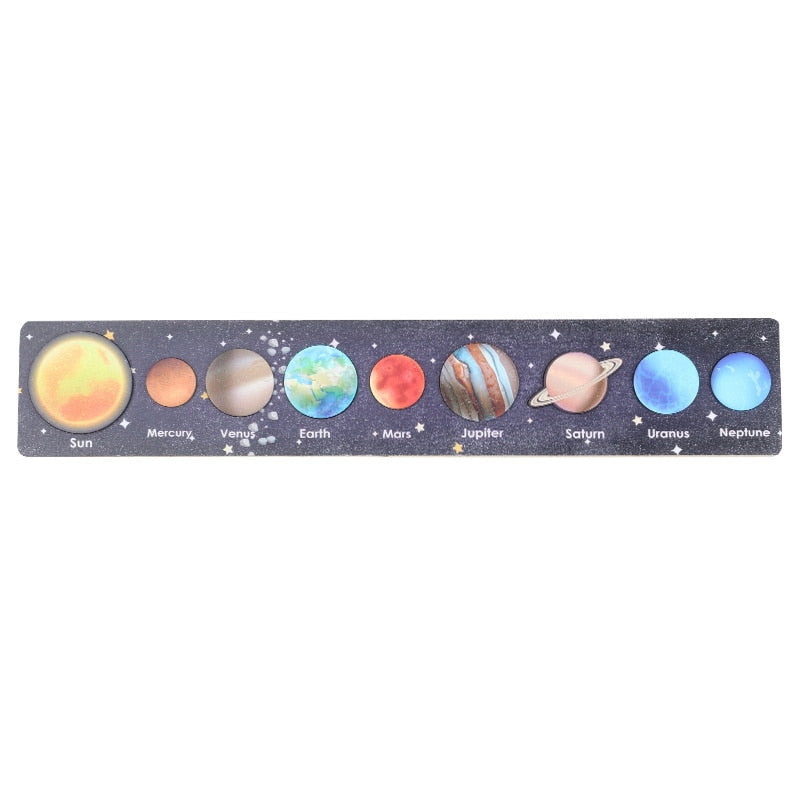 Earth Sun Solar System Planets Wooden Toys - Montessori Vision