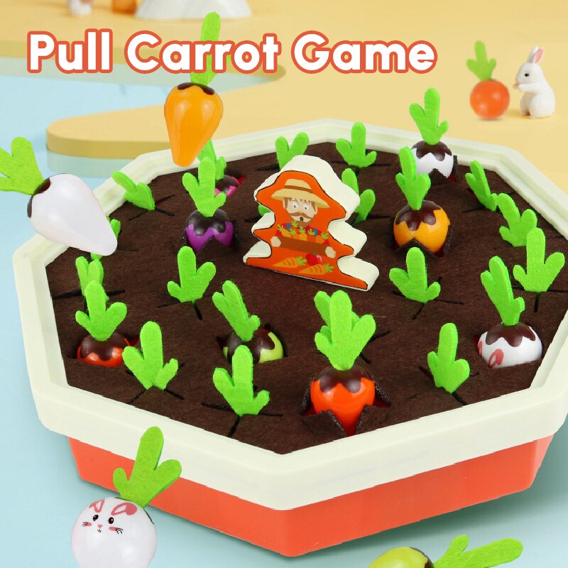 Kids' Early Education Pull Carrot Memory Toys - Montessori Vision